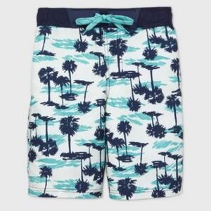 Cat & Jack Boys' Swimwear Trunks Shorts w Palm Tree Print, Size XL (16)